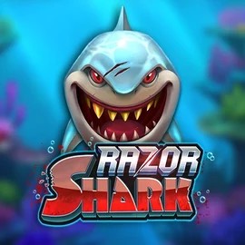 Razor Shark slot logo by Push Gaming at Slotlair Casino
